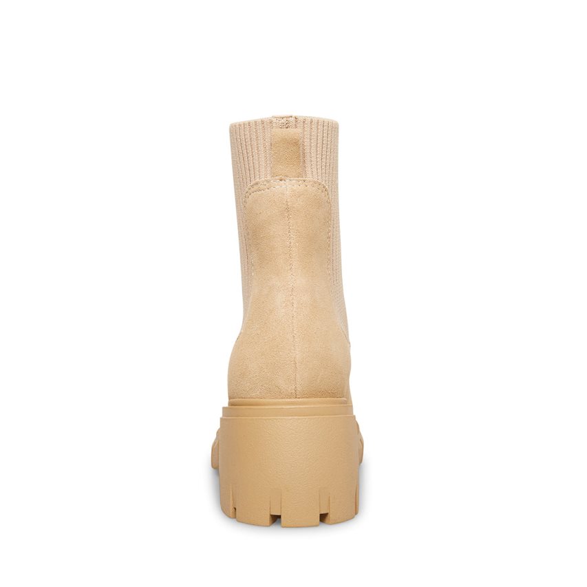 Botines Steve Madden Hutch Gamuza Mujer Beige | ES VX0S62